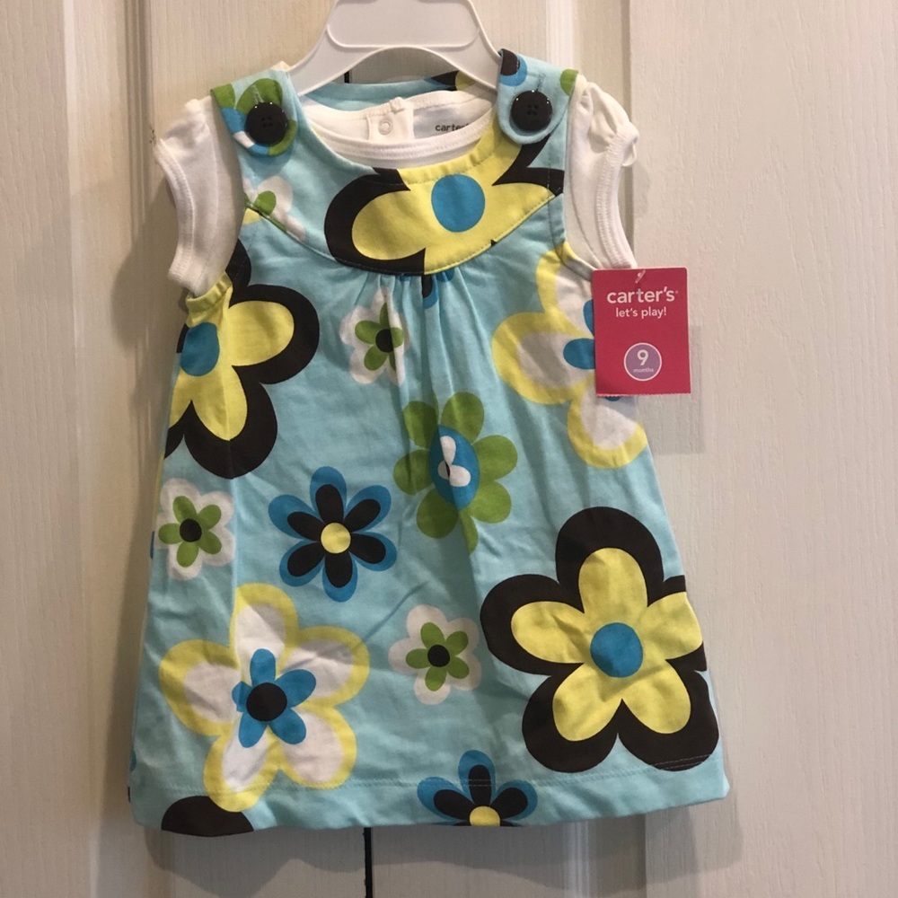 Blue floral dress